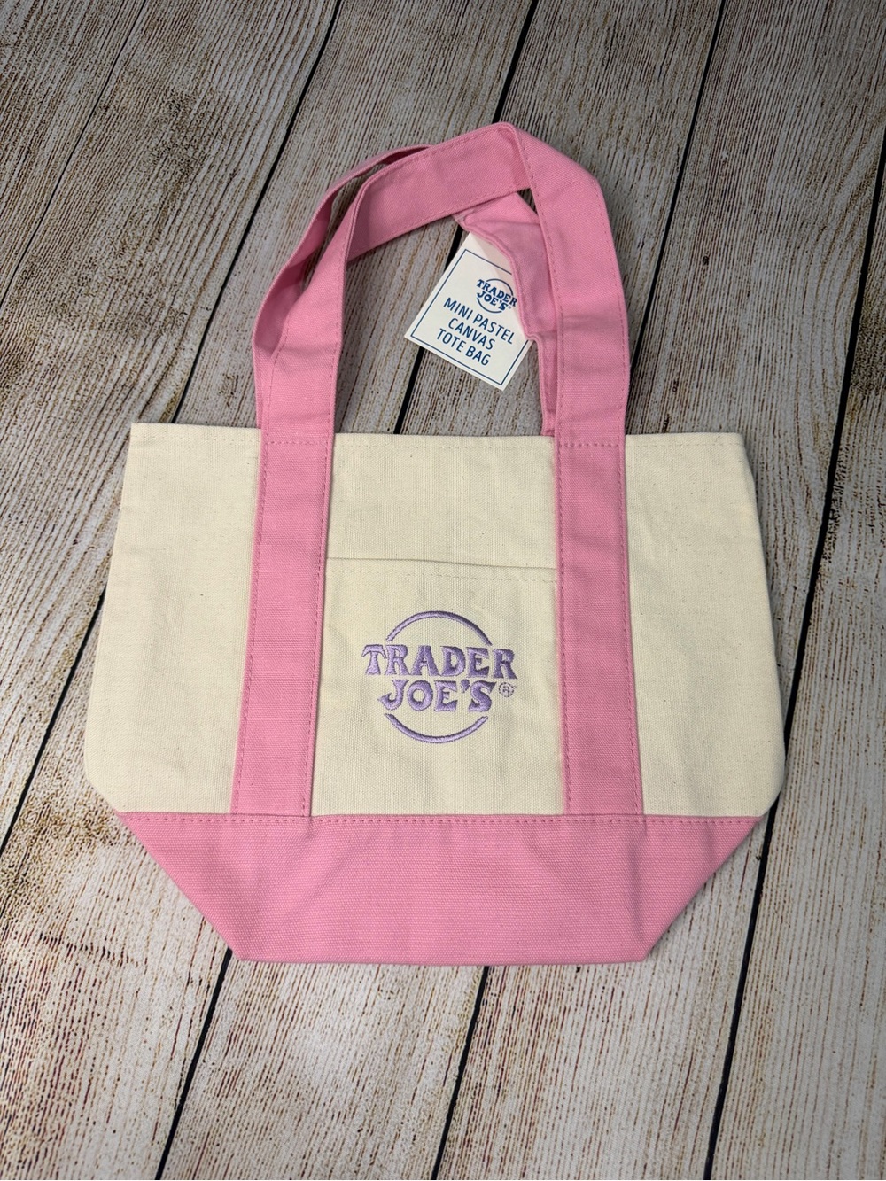 NWT Trader Joe’s Mini Tote Bags - Pastel Pink